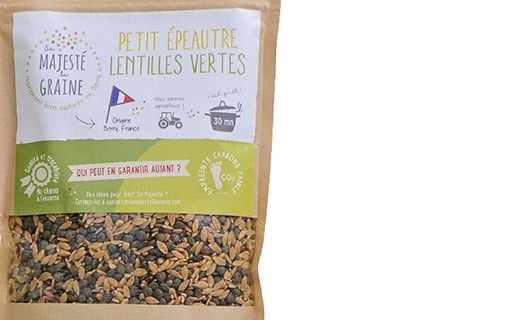 Mélange petit épeautre lentilles vertes - Sa majesté la graine