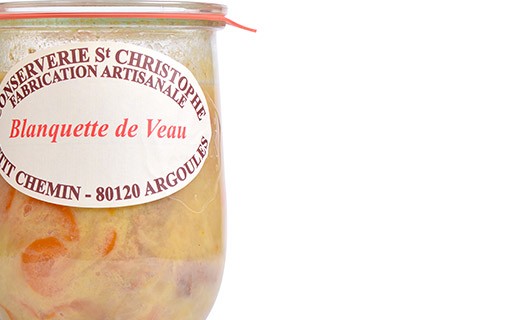 Plat cuisiné artisanal · Blanquette de veau · Se conserve 1 an