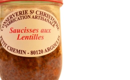 Plat cuisiné Saucisses aux lentilles - Conserverie Saint-Christophe