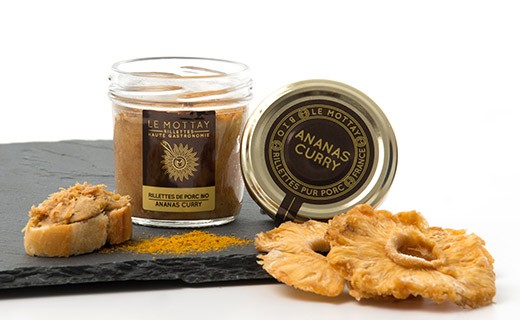 Rillettes de porc bio ananas curry - Le Mottay Gourmand