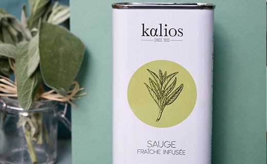 Huile d'olive infusée à la sauge - Kalios