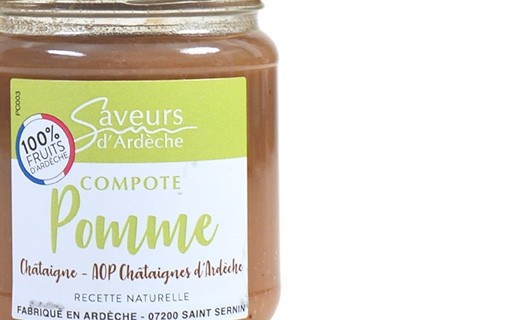 Compote pomme châtaigne d'Ardèche AOP  - Saveurs d'Ardèche