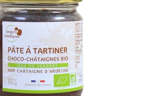 Pâte à tartiner chocolat et châtaignes bio - Saveurs d'Ardèche