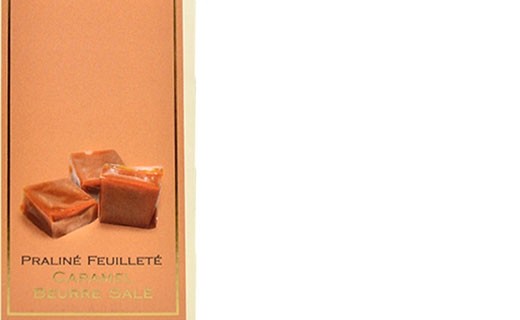 Tablette au praliné feuilleté - caramel beurre salé - Comptoir du Cacao