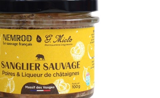 Terrine de sanglier sauvage poires et liqueurs de châtaignes  - Nemrod