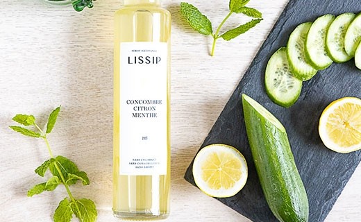 Sirop de concombre, citron et menthe - Lissip