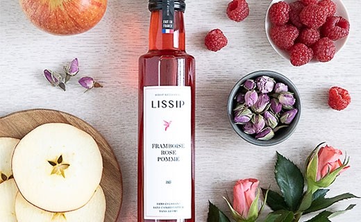 Sirop de framboise, rose et pomme - Lissip