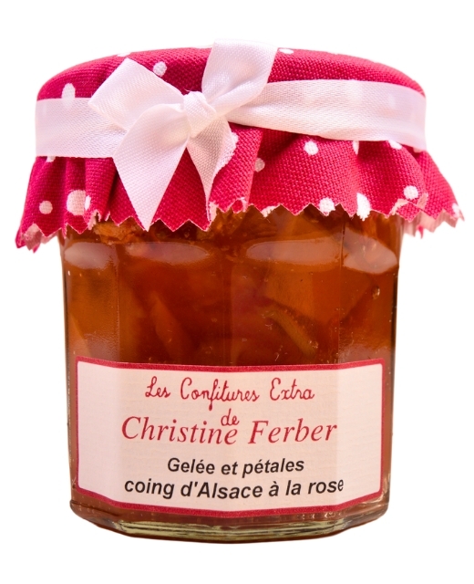 Gelée et pétales de coings à la rose