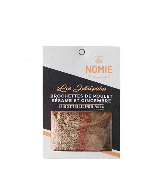 Épices pour brochettes de poulet sésame et gingembre - les intrépides - Edélices