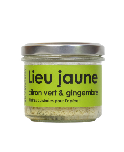 Rillettes de lieu jaune, citron vert et gingembre
