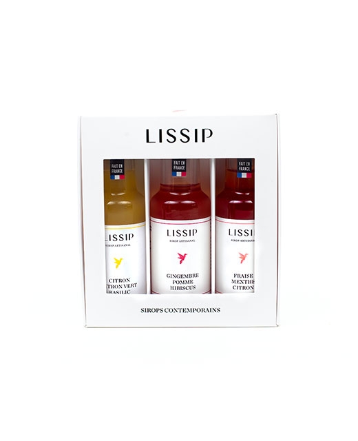 Trois sirops de fruits Lissip - Coffret découverte Lissip