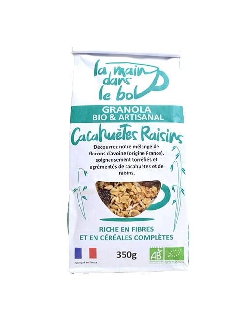 Granola bio - Cacahuètes Raisins - Edélices