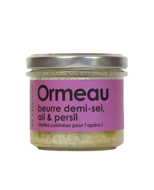 Rillettes d'ormeau, beurre demi-sel , ail et persil