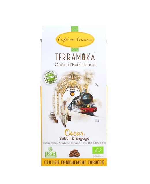 Café bio Oscar - 100% Arabica - Ethiopie - grains - Edélices