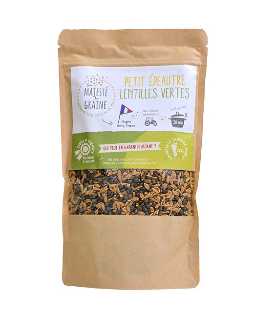 Mélange petit épeautre lentilles vertes - Edélices