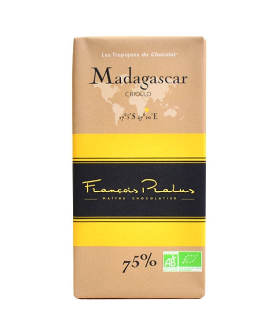 Tablette chocolat noir 75% Madagascar bio - Edélices