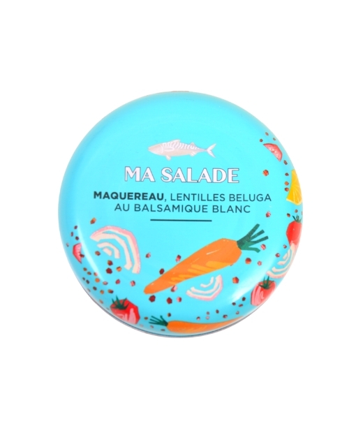 Salade de maquereau et lentilles béluga au balsamique blanc - Edélices