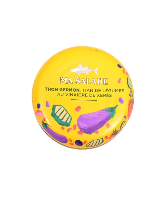 Salade de thon germon et tian de légumes au vinaigre de Xérès