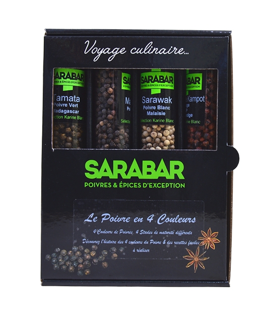 Coffret le poivre en 4 couleurs - Edélices