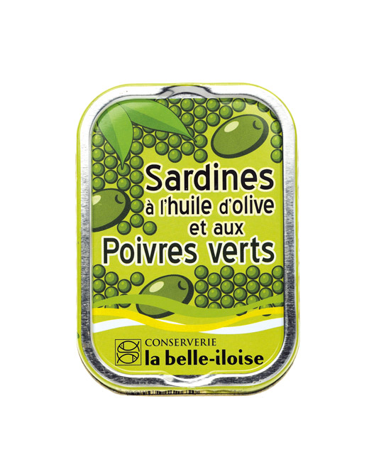 Sardines à l’huile d’olive et poivres verts - Edélices