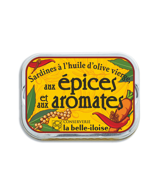 Sardines à l’huile d’olive aux épices et aux aromates