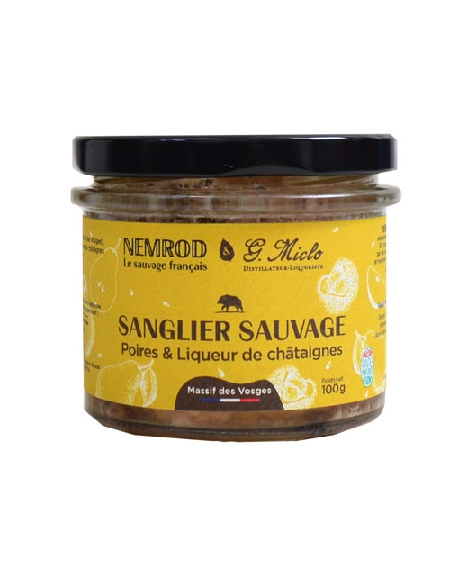 Terrine de sanglier sauvage poires et liqueurs de châtaignes - Edélices