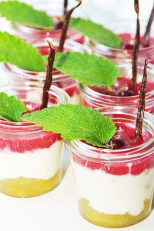 Dessert rhubarbe vanille caseilles