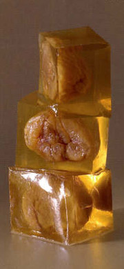Cubes de gelée de whisky et marron confit corsiglia