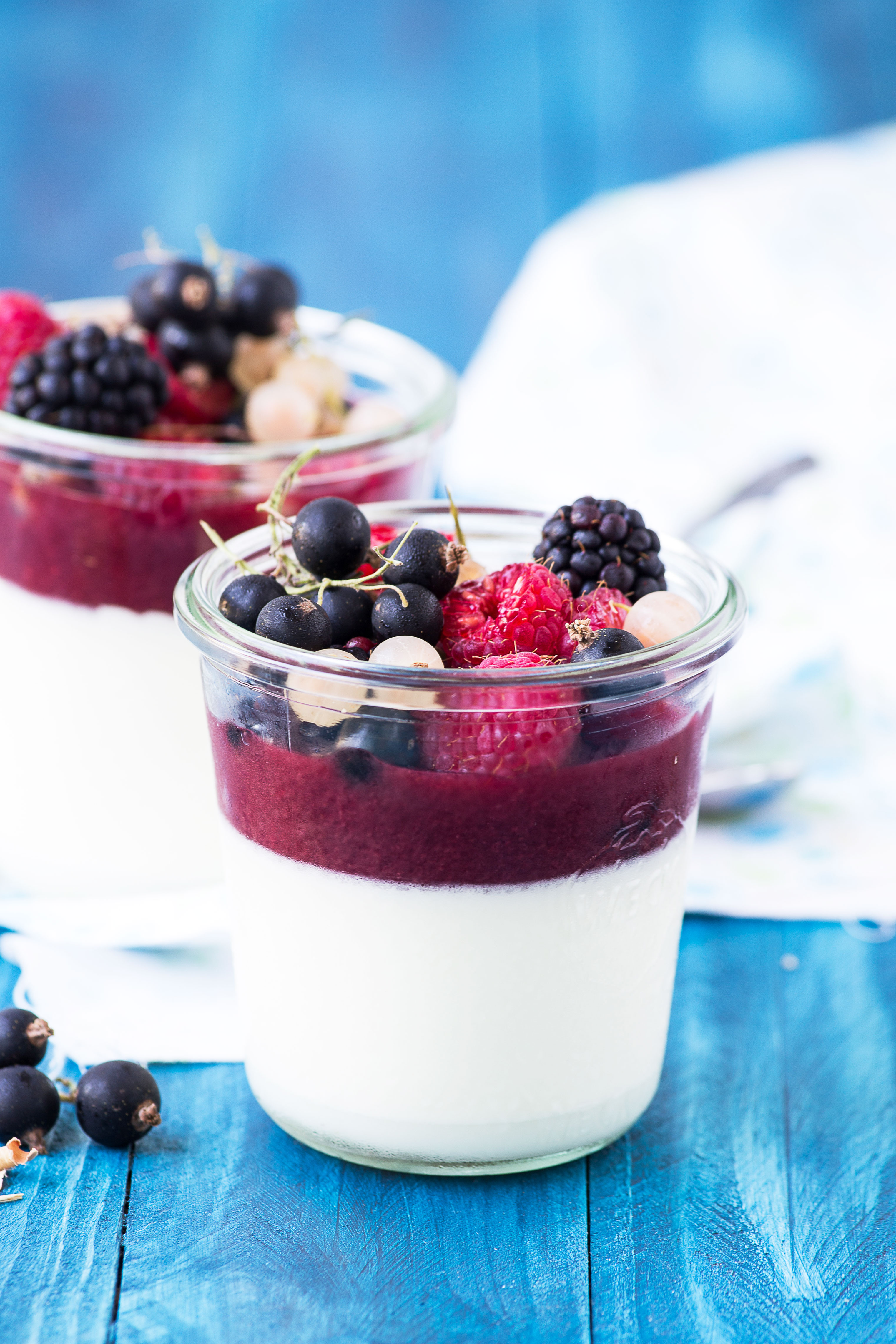 Panna cotta à la citronnelle et fruits rouges