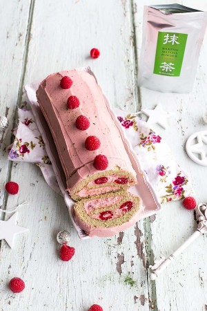 Buche Thé Matcha-Framboises