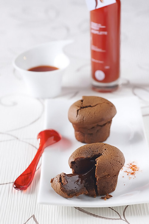 Fondant au chocolat et piment d'espelette