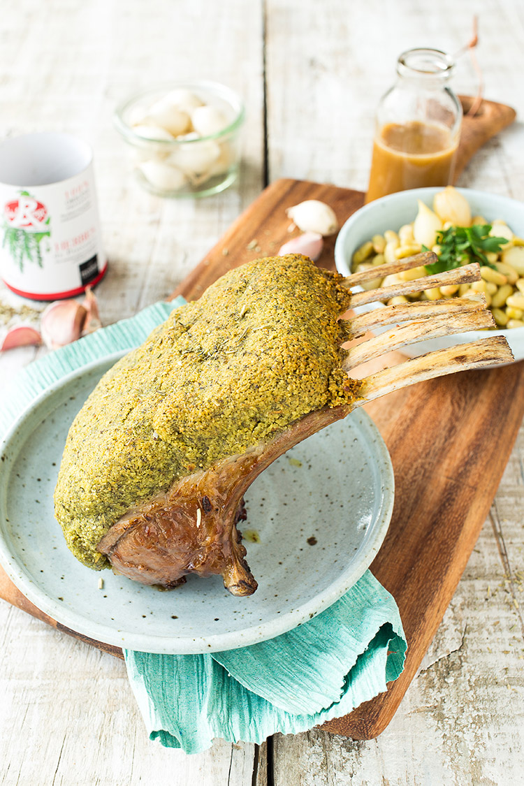 Carré d'agneau en croûte d'herbes de Provence