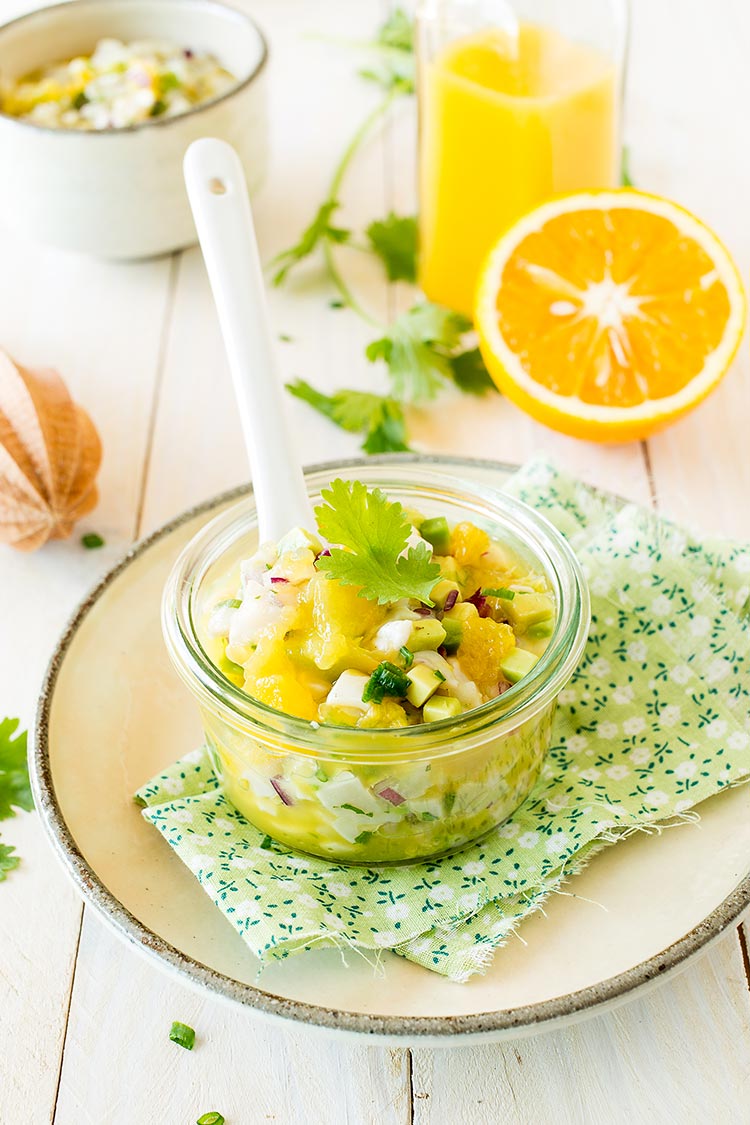 Tartare de Saint Jacques en gelée d’orange