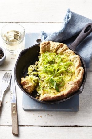 Tarte aux poireaux et au fromage de chèvre