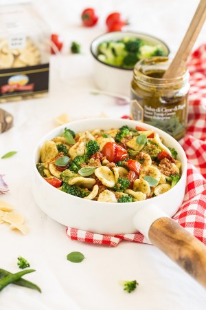 Orecchiette cime di rapa, brocolis et tomates rôties