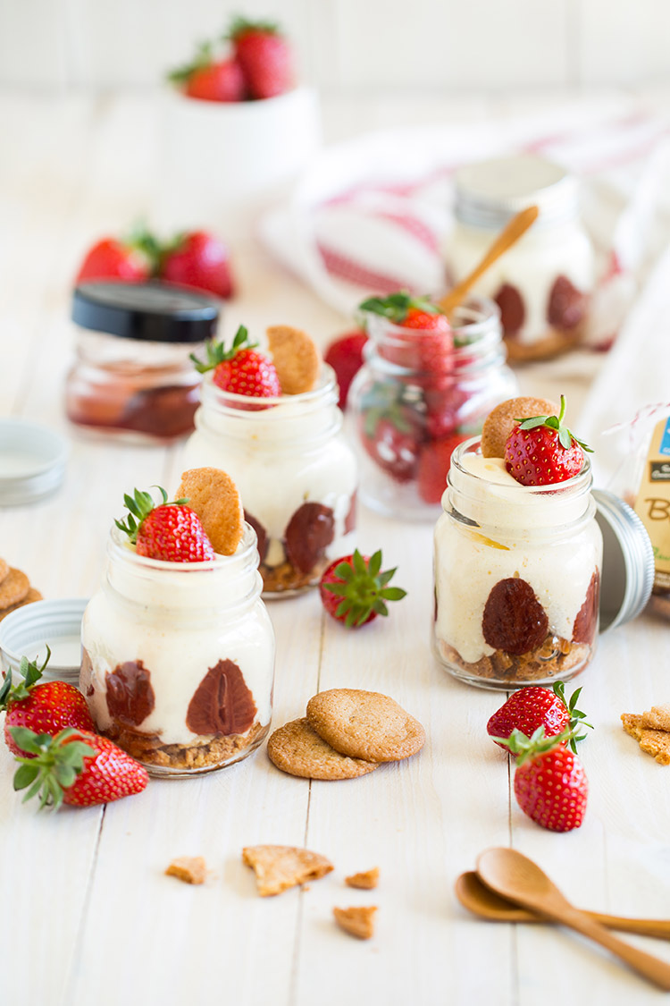 Yaourt grec à la fraise façon tiramisu