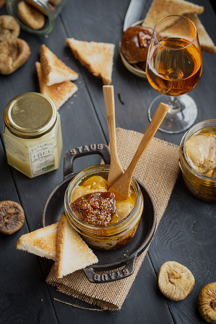 Cassolettes de foie gras au miel et figues