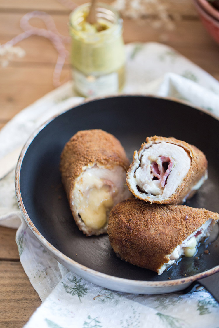 Roulés de dinde au cheddar façon cordon-bleu