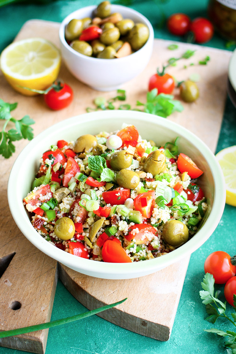 Taboulé aux olives vertes