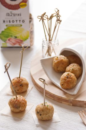 Petites boulettes au safran et au risotto