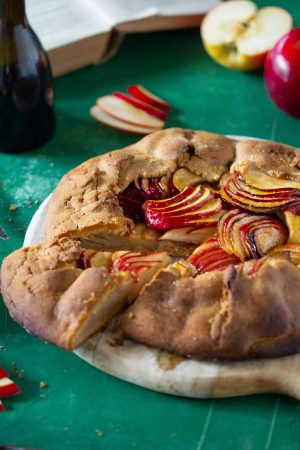 Tarte aux pommes rustique à l'huile d'olive