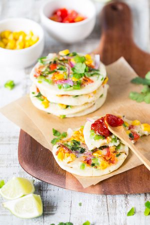 Uttapam de légumes au chutney de piment