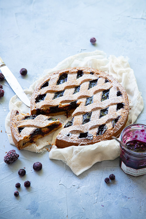 Tarte de Linz à la confiture de myrtilles