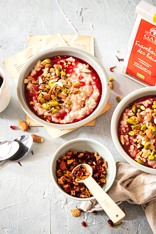 Riz au lait à la tisane framboises des bois