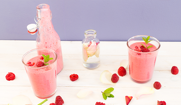 Lassi framboises à l’eau de rose